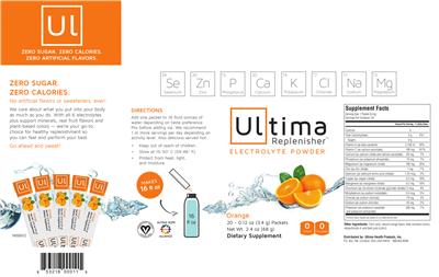 Photo of the Ultima Ultima Replenisher Orange label