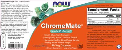 Photo of the NOW ChromeMate label