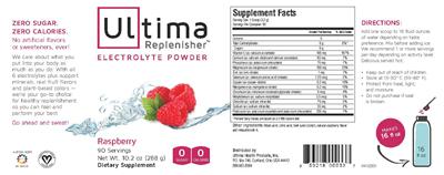 Photo of the Ultima Ultima Replenisher Raspberry label