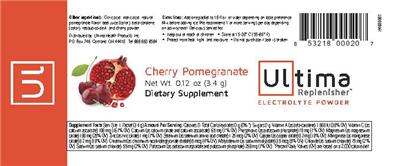 Photo of the Ultima Ultima Replenisher Cherry Pomegranate label
