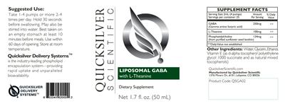 Photo of the Quicksilver Scientific Liposomal GABA With L-Theanine label
