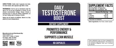 Photo of the Infiniti Creations Daily Testosterone Boost label