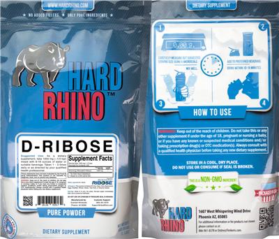 Photo of the Hard Rhino D-Ribose label