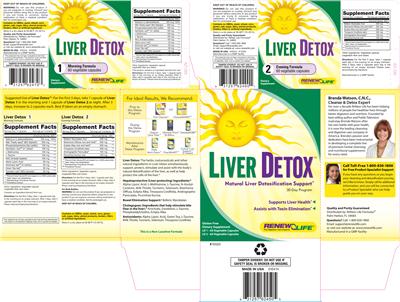 Photo of the Renew Life Liver Detox 1 Morning Formula label
