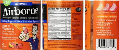 Photo of the Airborne Airborne Assorted Fruit Flavors label