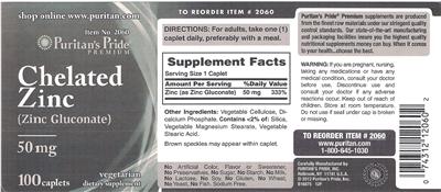 Chelated Zinc 50 mg
