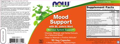 Photo of the NOW Mood Support label
