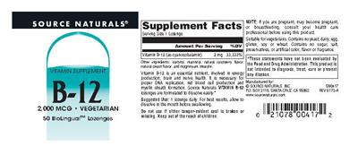 B-12 2,000 mcg