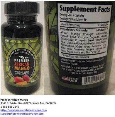 Photo of the Premier African Mango Premier African Mango label