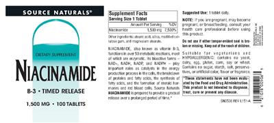Niacinamide 1,500 mg