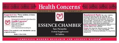 Photo of the Health Concerns Essence Chamber label