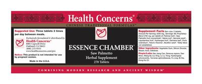 Photo of the Health Concerns Essence Chamber label