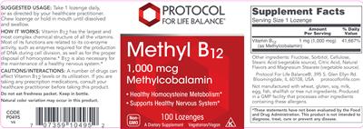 Methyl B12 1,000 mcg