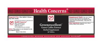Photo of the Health Concerns Greenexcellent label