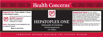 Photo of the Health Concerns Hepatoplex One label
