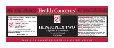Photo of the Health Concerns Hepatoplex Two label