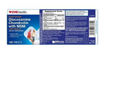 Photo of the CVS Health Double Strength Glucosamine Chondroitin With MSM label