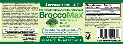 Photo of the Jarrow Formulas BroccoMax label