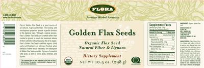 Photo of the Flora Golden Flax Seeds label