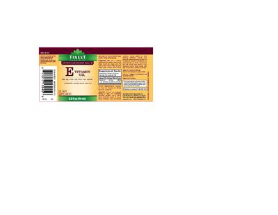 Photo of the Finest Nutrition E Vitamin Oil 45 mg label