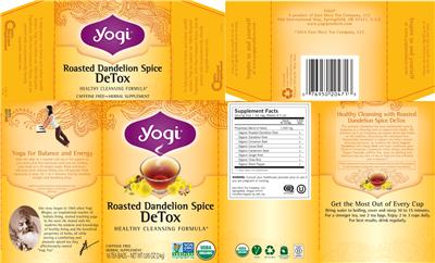 Photo of the Yogi Roasted Dandelion Spice DeTox label