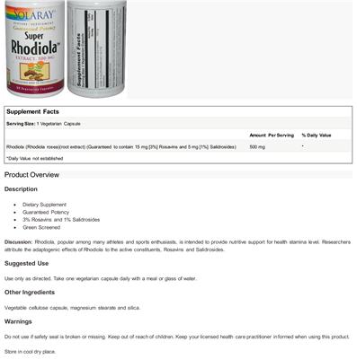 Super Rhodiola 500 mg