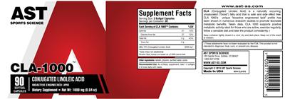 Photo of the AST Sports Science CLA-1000 label