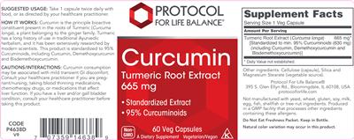 Curcumin Turmeric Root Extract 665 mg