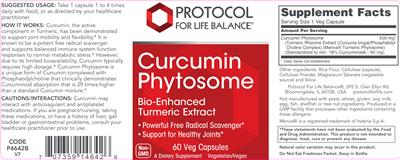 Photo of the Protocol For Life Balance Curcumin Phtosome label