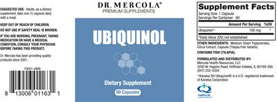 Photo of the Dr. Mercola Ubiquinol label
