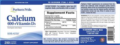 Calcium 600 + Vitamin D3