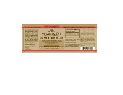 Vitamin D3 25 mcg (1000 IU)
