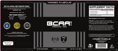 Photo of the Kaged Muscle BCAA 2:1:1 Unflavored label