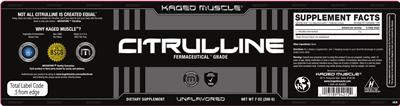 Photo of the Kaged Muscle Citrulline Unflavored label