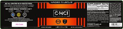 Photo of the Kaged Muscle Patented C-HCl Creatine HCl Lemon Lime label