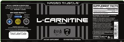 Photo of the Kaged Muscle L-Carnitine label