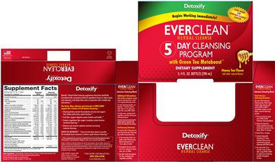 Photo of the Detoxify Ever Clean Herbal Cleanse Honey Tea Flavor label