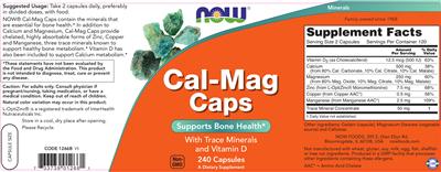 Photo of the NOW Cal-Mag Caps label