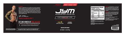 Photo of the JYM Supplement Science Post JYM Fast-Digesting Carb Lemonade label