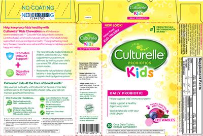 Photo of the Culturelle Kids Daily Probiotic Natural Bursting Berry Flavor label