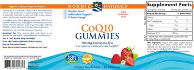 Photo of the Nordic Naturals CoQ10 Gummies Strawberry label