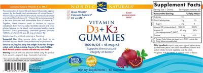 Vitamin D3 + K2 Gummies Pomegranate
