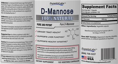 Photo of the SuperiorLabs D-Mannose label