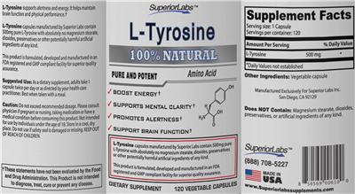Photo of the SuperiorLabs L-Tyrosine label