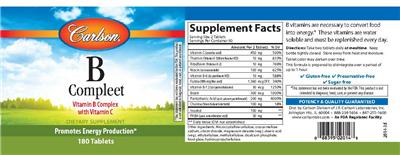 Photo of the Carlson B Compleet label