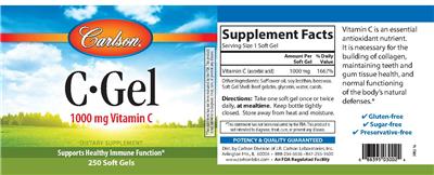 Photo of the Carlson C-Gel label