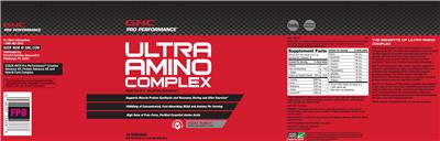 Photo of the GNC Pro Performance Ultra Amino Complex Fruit Punch label
