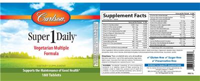 Photo of the Carlson Super 1 Daily label