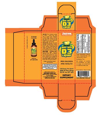 Photo of the Jarrow Formulas Yum-Yum D3 Liquid 200 IU Lemon Flavor label