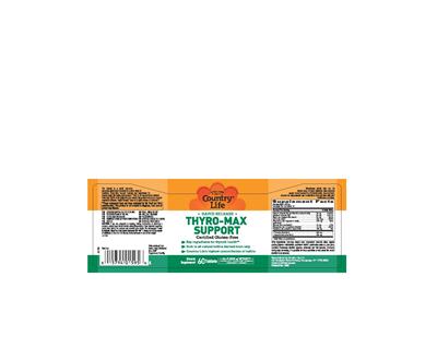 Photo of the Country Life Thyro-Max Support label